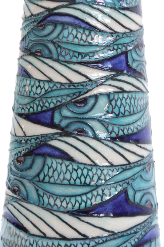 Wonders Of The Deep - Blue Koi_Small Vase